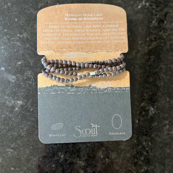 NEW Scout Midnight Rose Lava Wrap Bracelet & Necklace - Picture 10 of 15